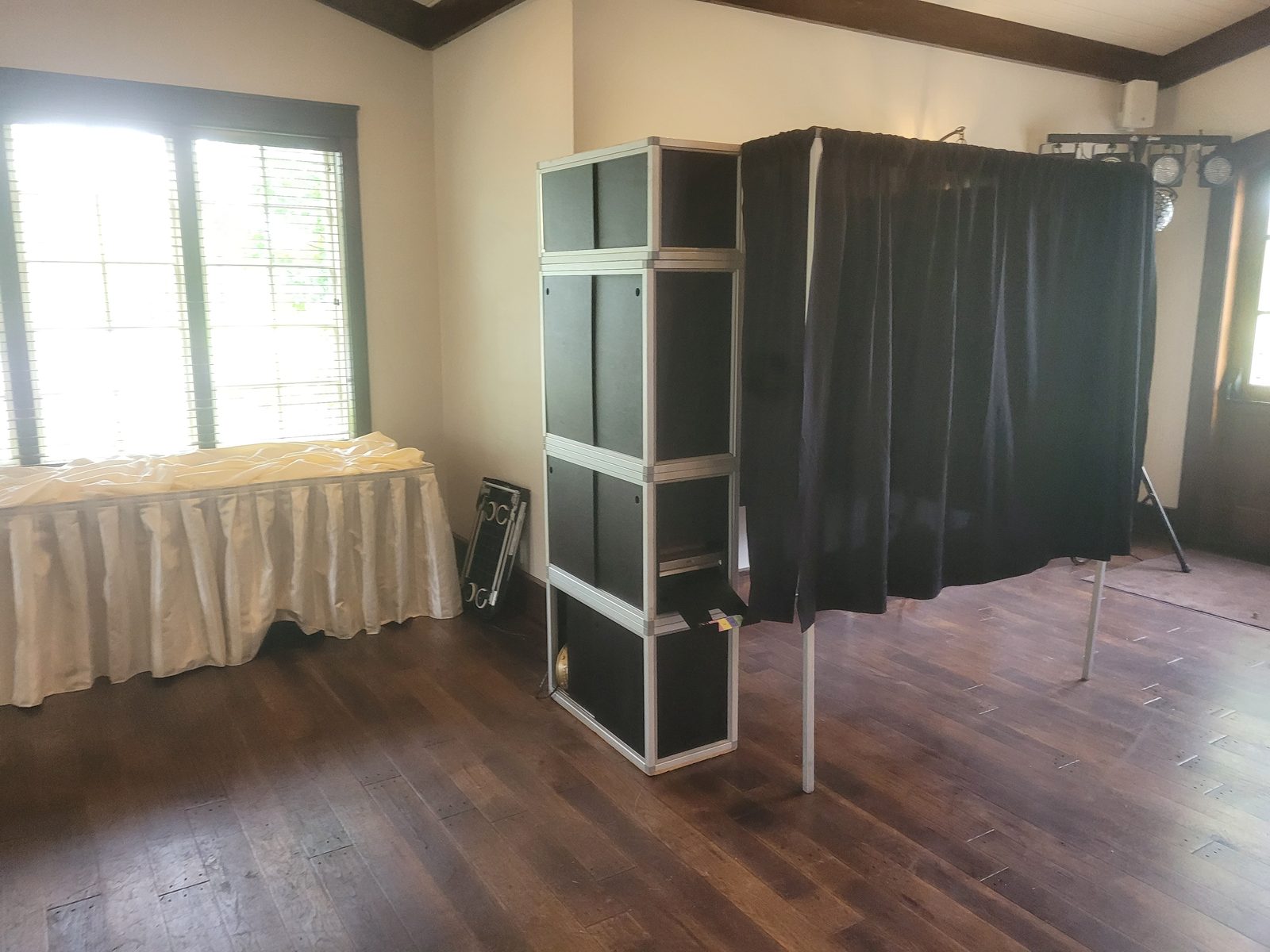 Enclosed photo booth rental at The Manor House Cincinnati wedding